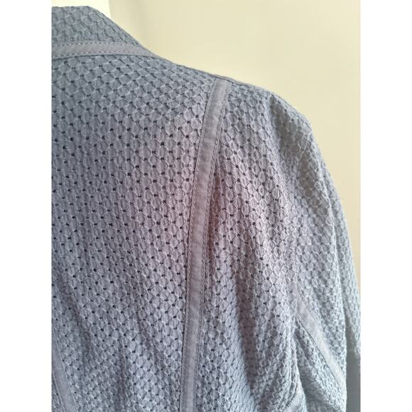 Gap Navy Eyelet Blazer Jacket Women’s XL Lightweight Business Casual Coat - Picture 9 of 10